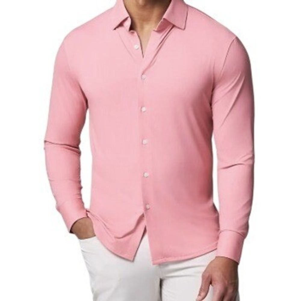 Slate & Liberty Men's‎ XL Pink Long Sleeve Dress Shirt –Weight Lifter Fit